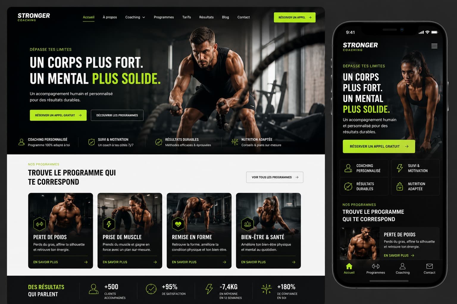 Réalisation Ryad Web Studio — Coach sportif